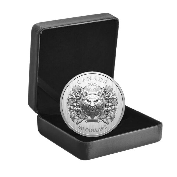 50 dollars kanada 2025 - heraldický medveď - proof - 50-dollars-heraldic-bear-7