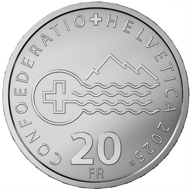20 francs švajčiarsko 2025 - maggiore jazero - proof - 20 Francs Švajčiarsko 2025 - Maggiore jazero-2