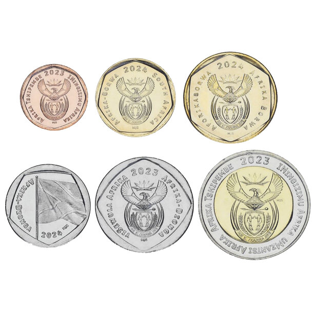 Set mincí južná afrika 2023-2024 - Set mincí - Južná Afrika 6 ks 2023-2024-2