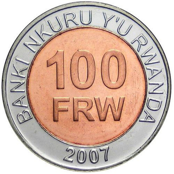 100 francs rwanda 2007 - 100 Francs Rwanda 2007-2