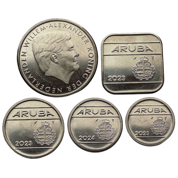 Set mincí aruba 2023-2024 - Set mincí Aruba 5 ks 2023-2024-2