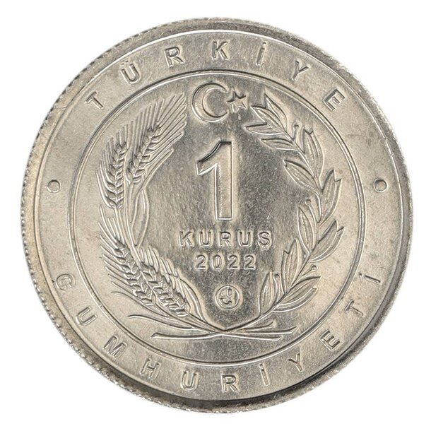 1 kurus turecko 2022 - ázijský lev - 1k-turkey-2022-lev-2