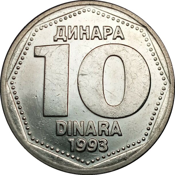 10 dinara juhoslávia 1993 - 10 Dinara Juhoslávia 1993-1