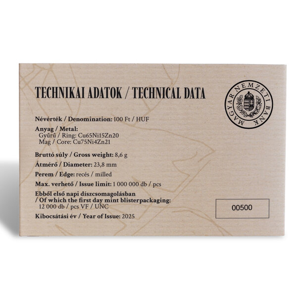 100 forint maďarsko 2025 - lászló nagy - 100-forint-nagy-blister-2