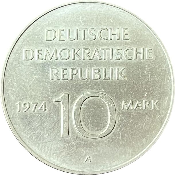 10 mark nemecko (ddr) 1974 - 25. výročie nemeckej demokratickej republiky a - 10-mark-1974-ndr-2