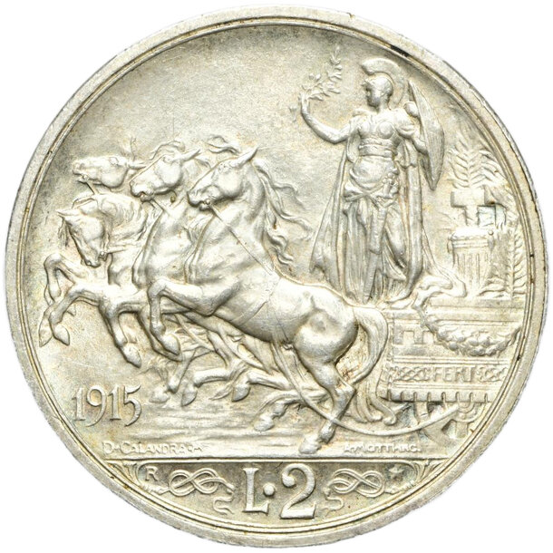 2 lire viktor emanuel iii.1915 - 2 Lire Viktor Emanuel III.1915-2