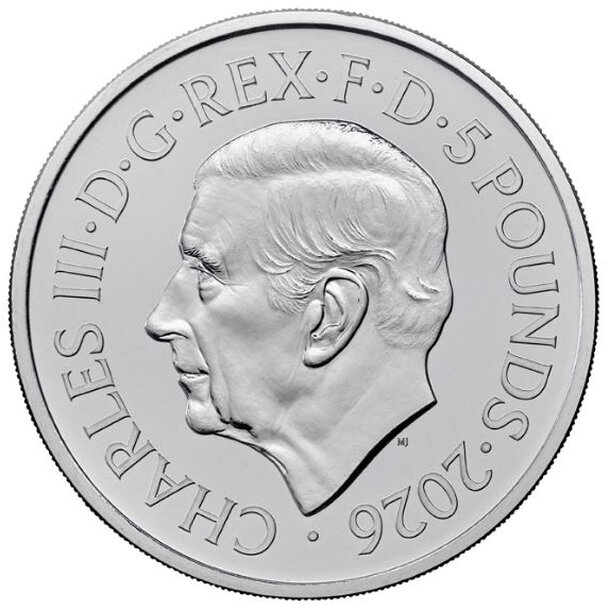 5 pounds veľká británia 2026 - tudor lion - blister - 5 Pounds Veľká Británia 2026 Tudor Lion-blister-2