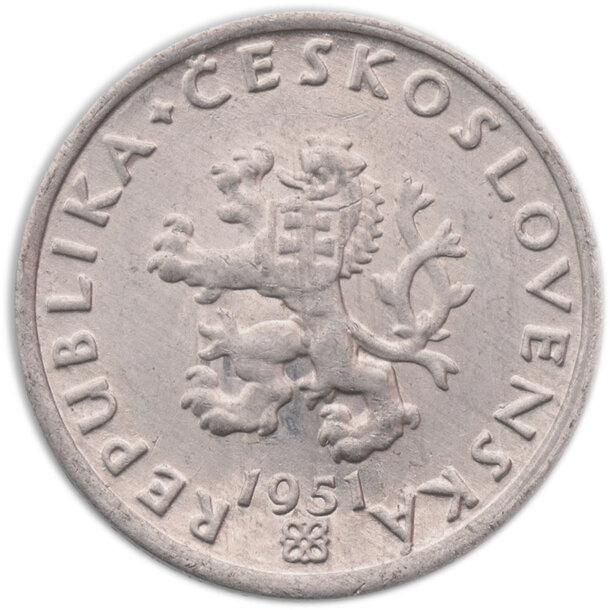 20 halier československo 1951 - 20-halier-1951-2