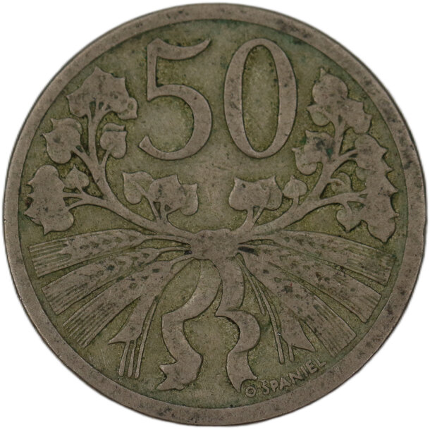 50 halier československo 1921 - 50 Halier ČSR 1921-1