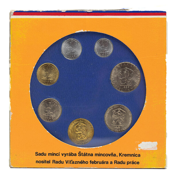 Sada obehových mincí čssr 1989 - Sada mincí ČSSR 1989-2