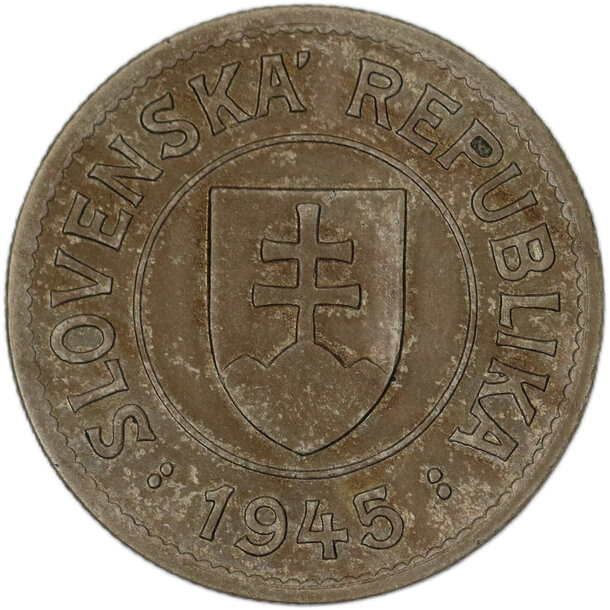 1 koruna slovensko 1945 - 1 Koruna Slovensko 1945-4