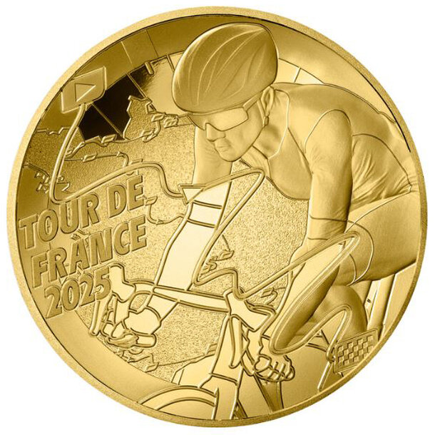 5 euro francúzsko 2025 - tour de france - proof - 5-euro-2025-tour-de-france-1