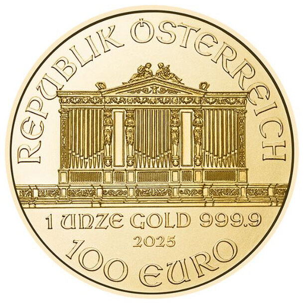 100 euro rakúsko 2025 - wiener philharmoniker - 100-euro-2025-philharmoniker-1