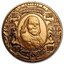 Medená minca bankovka benjamina franklina 1 unca - 1oz-copper-100-usd-benjamin-franklin-banknote-round-obverse