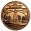 Medená minca bankovka benjamina franklina 1 unca - 1oz-copper-100-usd-benjamin-franklin-banknote-round-reverse