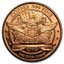 Medená minca mimozemšťania 1 unca - 1oz-copper-fighter-jet-f15-eagle-round-reverse