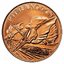 Medená minca pteranodon 1 unca - 1oz-copper-pterandon-round-obverse