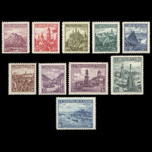 Série známek Československo 1936 - Hrady a města
