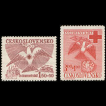 Série známek Československo 1949 - Červený kříž