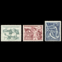 Série známek Československo 1949 - IX. sjezd KSČ