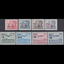 Série známek Československo 1949 - Přetisková provizoria