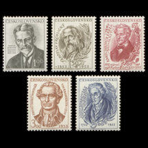 Série známek Československo 1953 - Spisovatelé