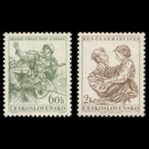 Série známek Československo 1954 - Den čsl. armády