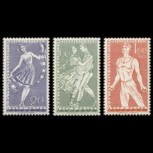 Série známek Československo 1955 - I. celostátní spartakiáda (část 2)