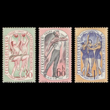 Série známek Československo 1960 - Spartakiáda (část 2)