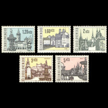 Série známek Československo 1965 - Města II.