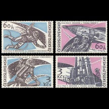 Série známek Československo 1965 - Voschod 2 a Gemini 3