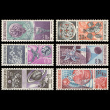 Série známek Československo 1966 - Výzkum vesmíru