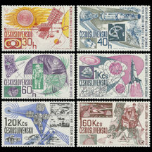 Série známek Československo 1967 - Výzkum vesmíru