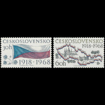 Série známek Československo 1968 - 50 let ČSR