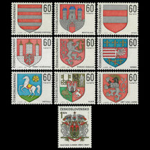 Série známek Československo 1968 - Erby čs. měst