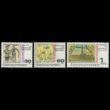 Série známek Československo 1968 - Kresby terezínských dětí