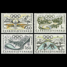 Série známek Československo 1968 - ZOH Grenoble