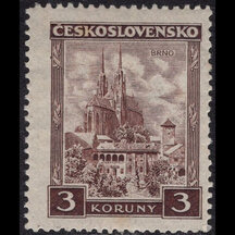 Známka Československo 1929 - 3 Kč Města a krajiny