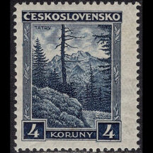 Známka Československo 1929 - 4 Kč Města a krajiny