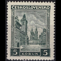 Známka Československo 1929 - 5 Kč Města a krajiny