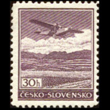 Známka Československo 1939 - 30 h Letecké