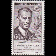 Známka Československo 1959 - F. Joliot-Curie