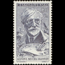 Známka Československo 1960 - A.Mucha - Den známky