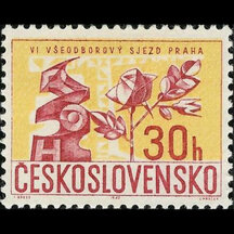 Známka Československo 1967 - Všeodborový sjezd