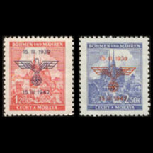 Série známek Protektorát Čechy a Morava 1942 - Výročí protektorátu