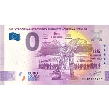 0 Euro Suvenýr 2025 - 100. výročí mistrovství Evropy v hokeji na území SR