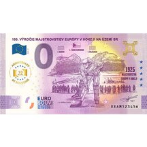 0 Euro Suvenýr 2025 - 100. výročí mistrovství Evropy v hokeji na území ČR