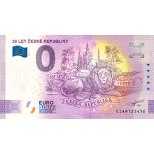 0 Euro Suvenýr Česko 2023 - 30 let České republiky