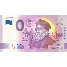 0 Euro Suvenýr Česko 2025 - Jan Hus