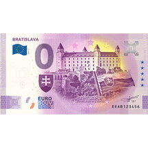 0 Euro Suvenýr Slovensko 2025 - Bratislava - Hrad se znaky